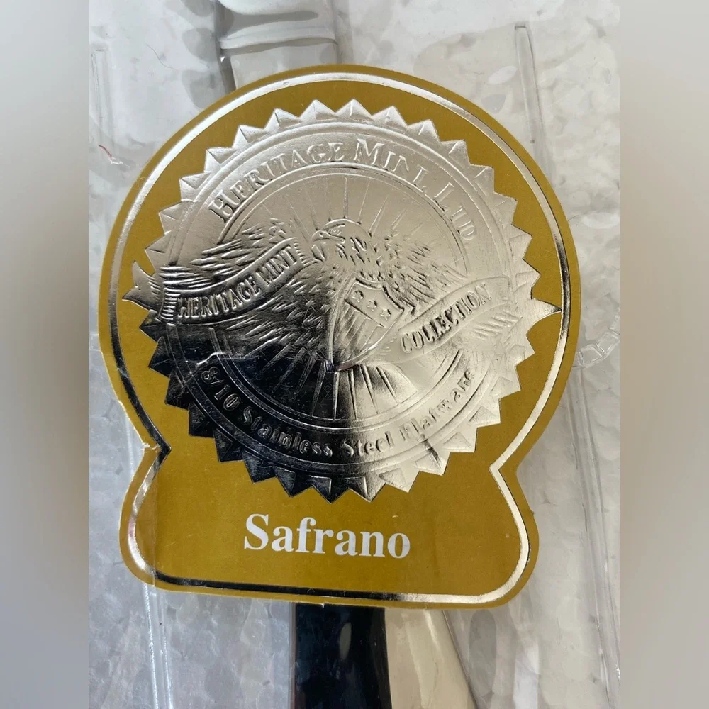 Heritage Mint Safrano Glossy Stainless Serving Set Flatware 3 Pc Specialty NEW